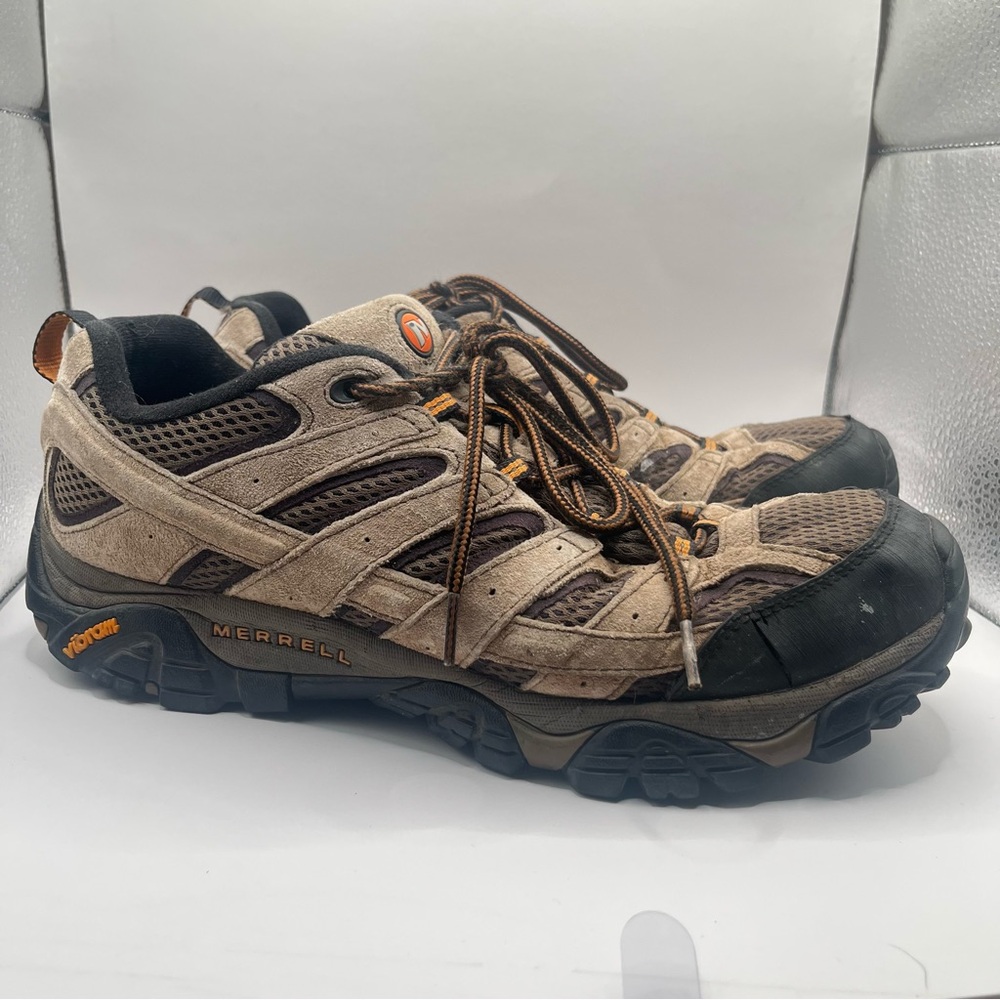 Merrell Men's Tan and Brown Trail Hiking Shoes